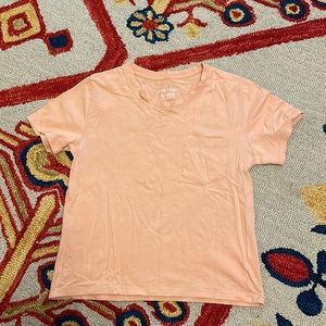 Everlane XS dusty rose pink boxy crop tee